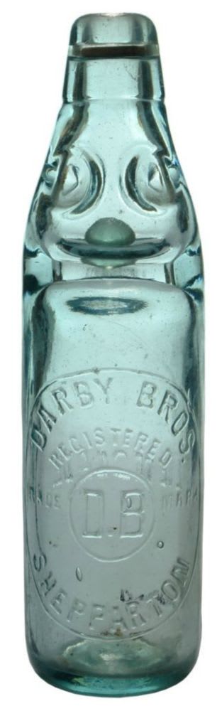 Darby Bros Shepparton Antique Codd Bottle