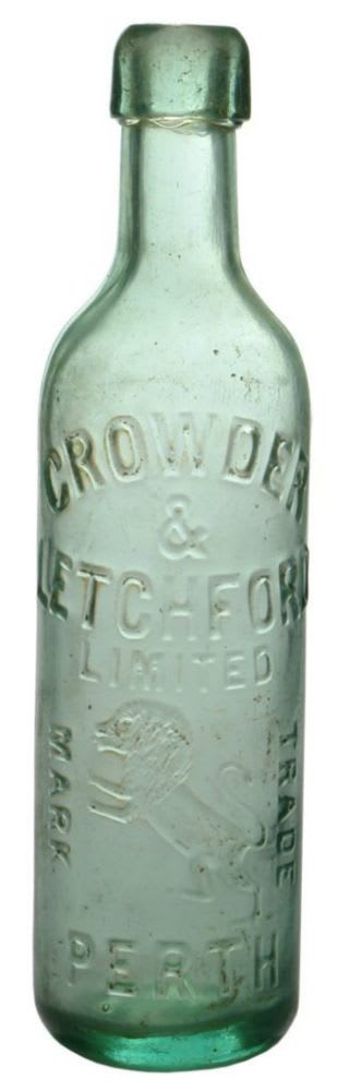 Crowder Letchford Perth Lion Cork Top Bottle