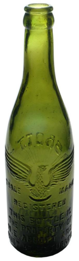 Abbotts Tasmania Phoenix Green Glass Bottle