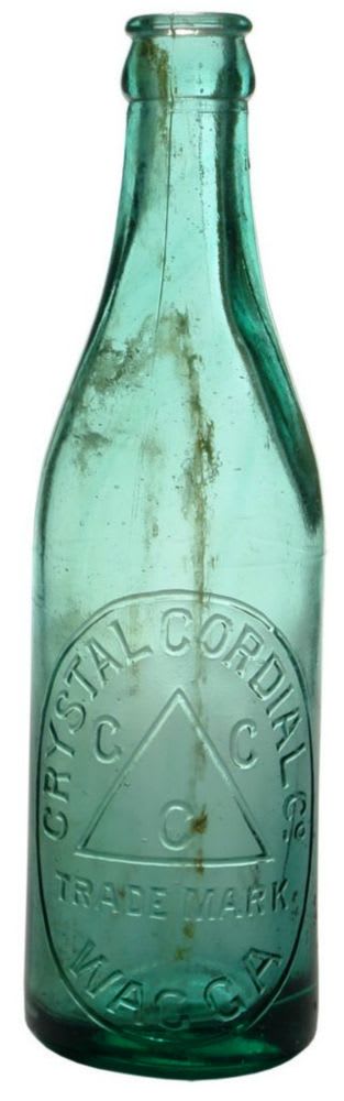 Crystal Cordial Wagga Crown Seal Lemonade Bottle