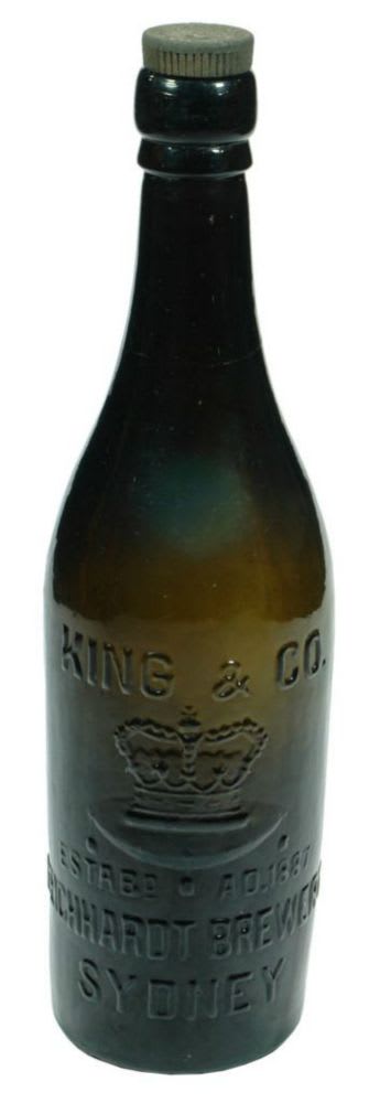 King Leichhardt Brewery Sydney Crown Beer Bottle