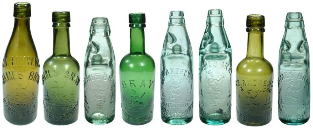 Collection Antique Shrewsbury Bottles