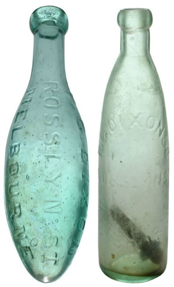 Collection Antique Dixon Rosslyn Street Bottles