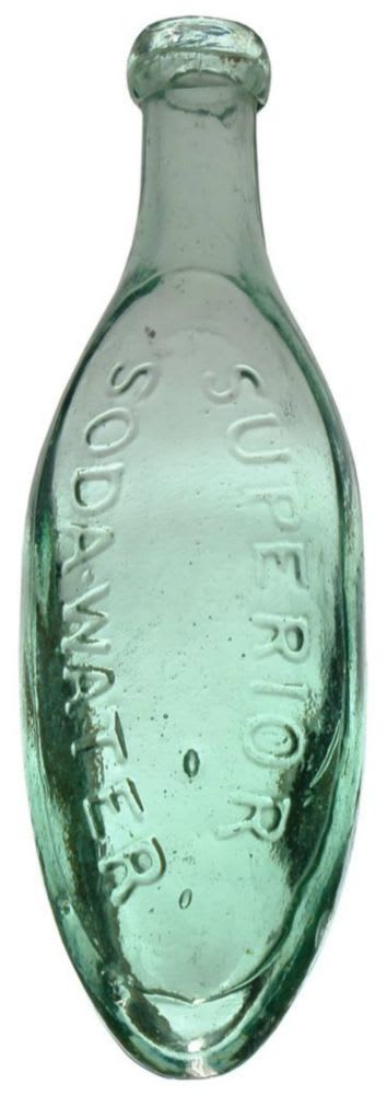 Superior Soda Water Antique Torpedo Bottle