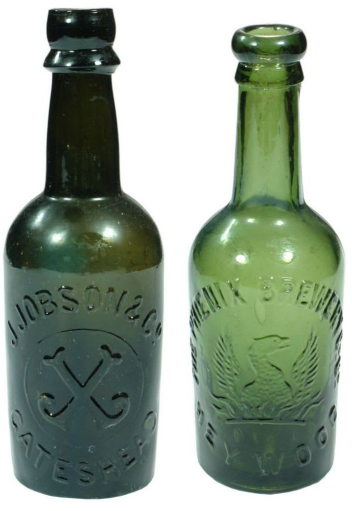 English Glass Beer Bottles