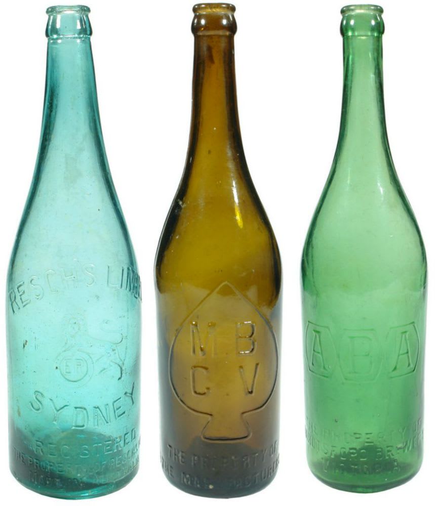 Antique Crown Seal Beer Bottles
