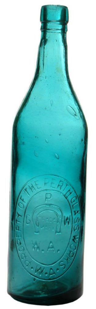 Perth Glass Works Emerald Green Bottle