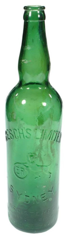 Resch's Limited Sydney Lion Barrel Beer Bottle