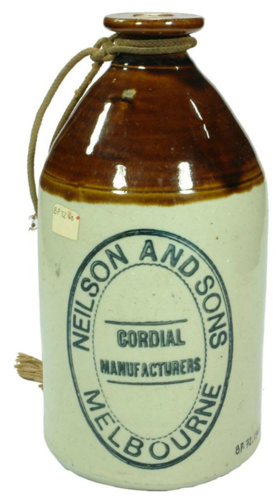 Neilson Sons Cordial Manufacturers Melbourne Demijohn