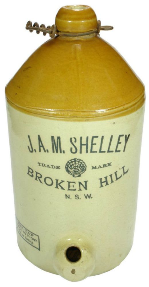 Shelley Broken Hill Stoneware Demijohn