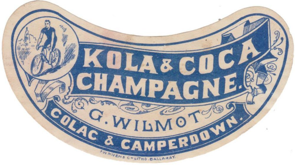 Wilmot Kola Coca Champagne Colac Camperdown Label