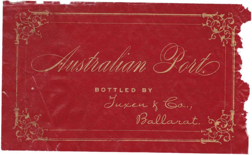 Australian Port Tuxen Ballarat Label