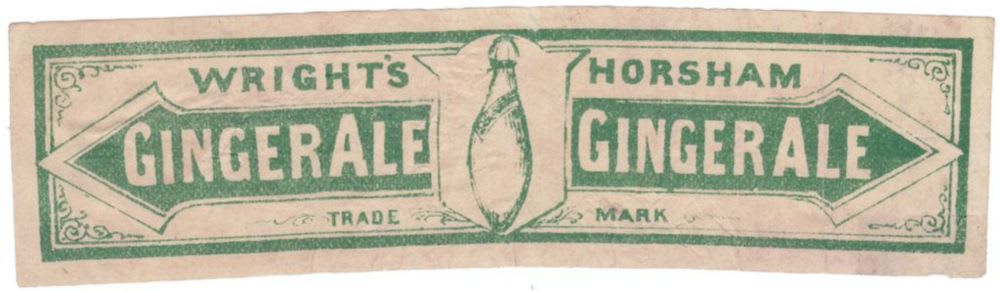 Wright's Horsham Ginger Ale Label