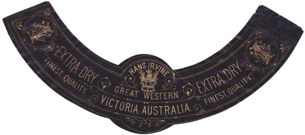 Hans Irvine Great Western Victoria Label