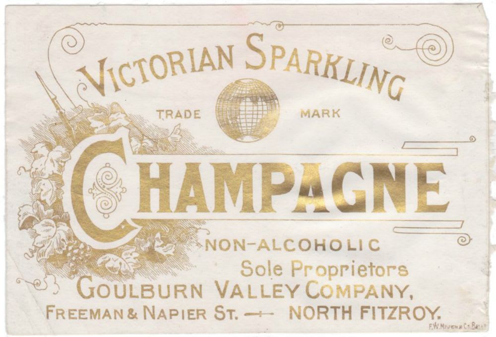 Victorian Sparkling Champagne Goulburn Valley Label