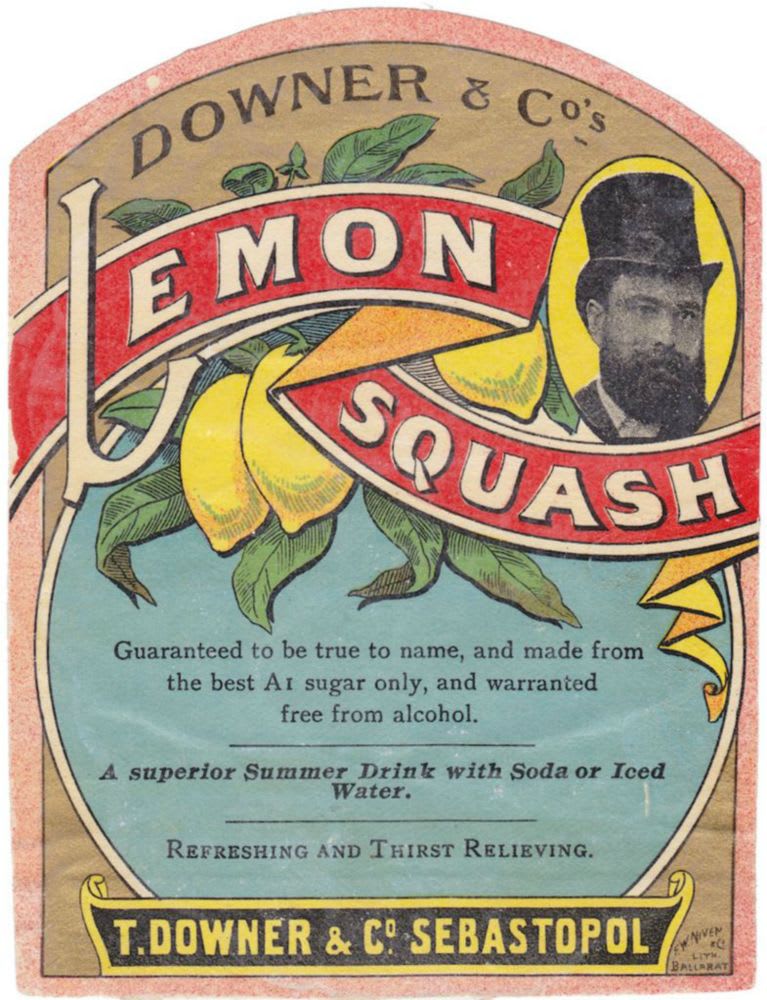 Downer Sebastopol Lemon Squash Label