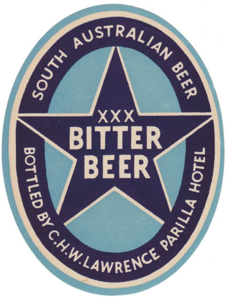 South Australian Beer Lawrence Parilla Hotel Label