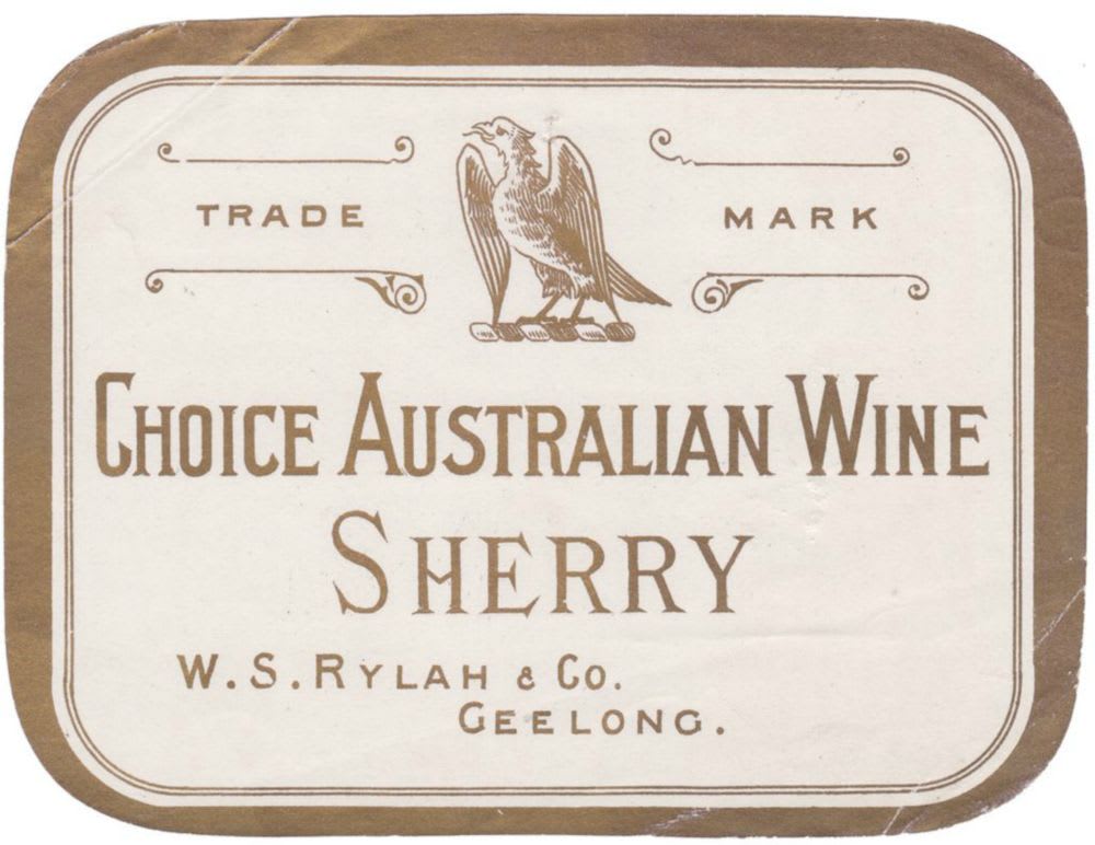 Rylah Geelong Eagle Sherry label