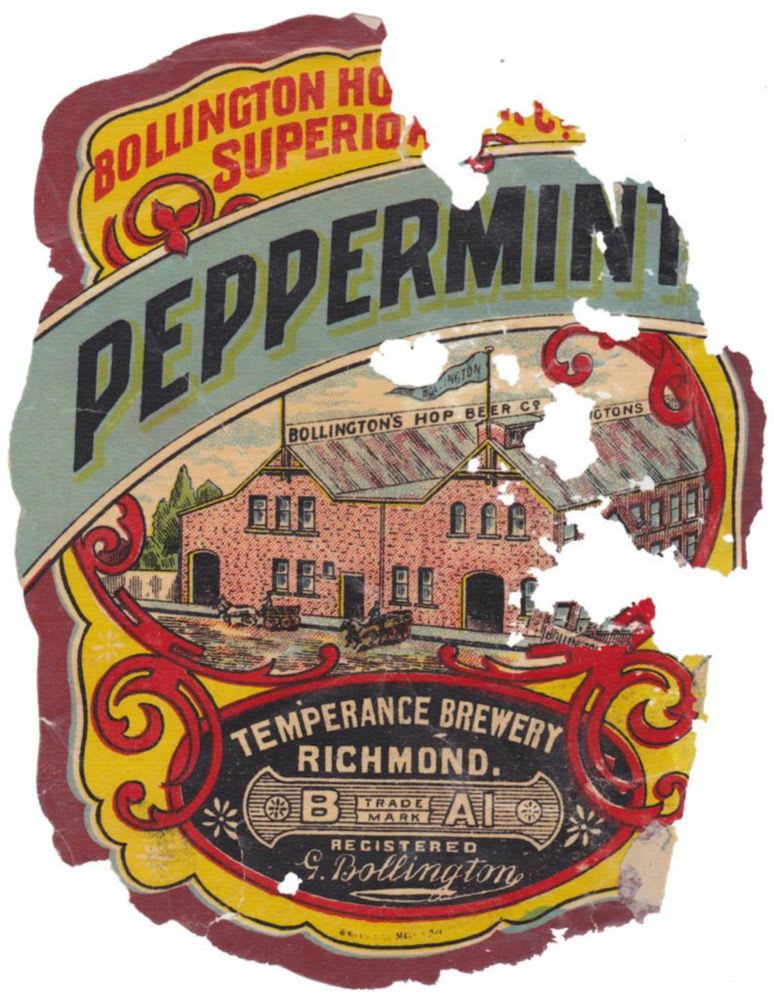 Bollington Hop Beer Temperance Brewery Richmond Label