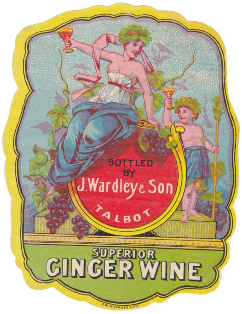 Wardley Talbot Superior Ginger Wine Label