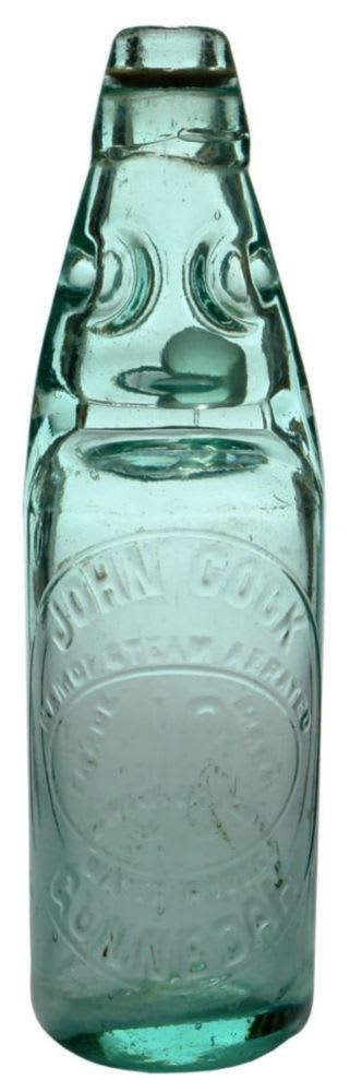 John Cock Namoi Steam Aerated Water Works Gunnedah Bottle