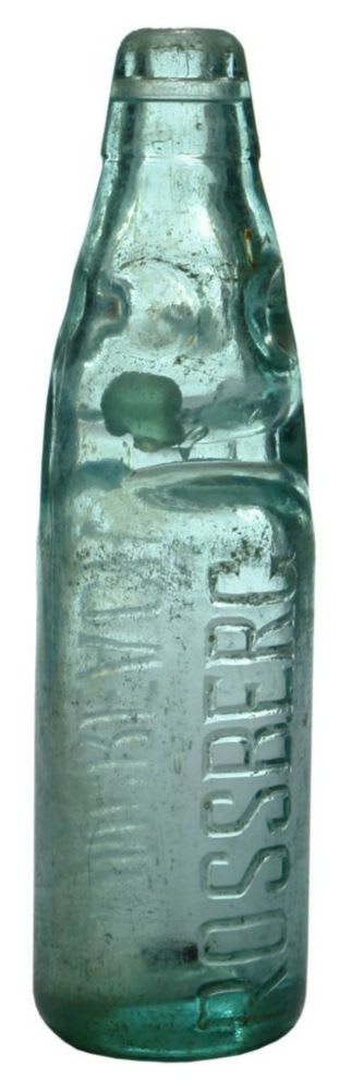 Rossberg Longreach Antique Codd Soda Bottle