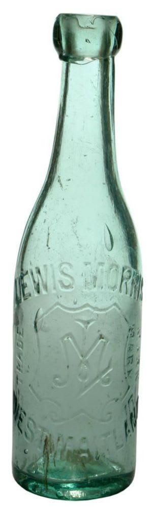 Lewis Morris West Maitland Blob Top Soda Bottle