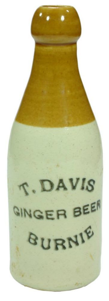 Davis Ginger Beer Burnie Stoneware Bottle
