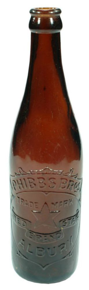 Phibbs Bros Albury Red Star Brand Bottle