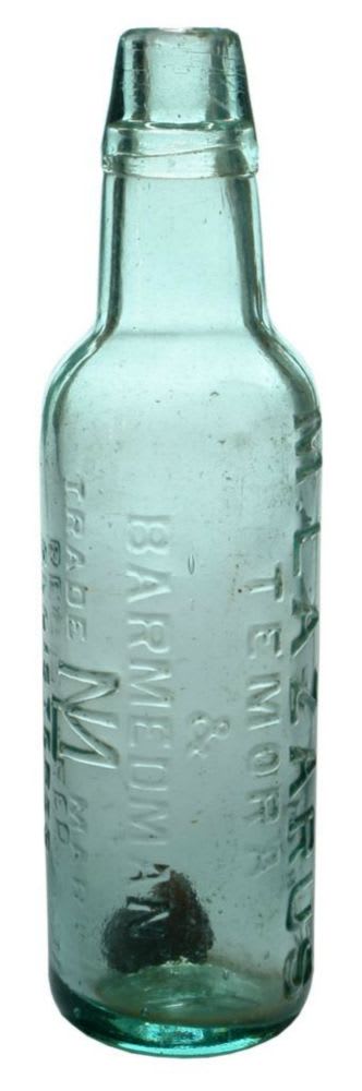 Lazarus Temora Barmedman Lamont Antique Bottle