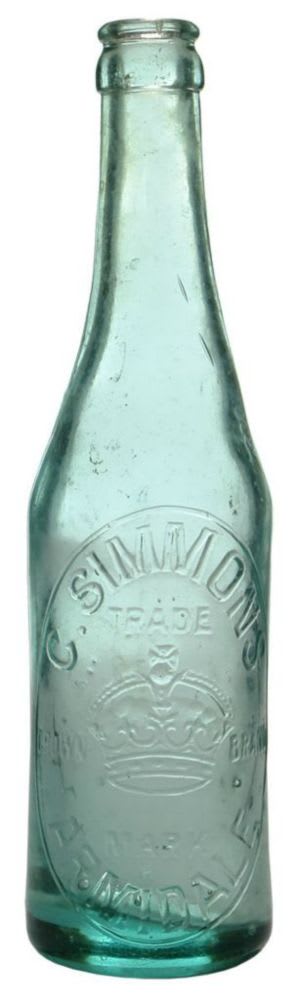 Simmons Armidale Crown Seal Soft Drink Bottle