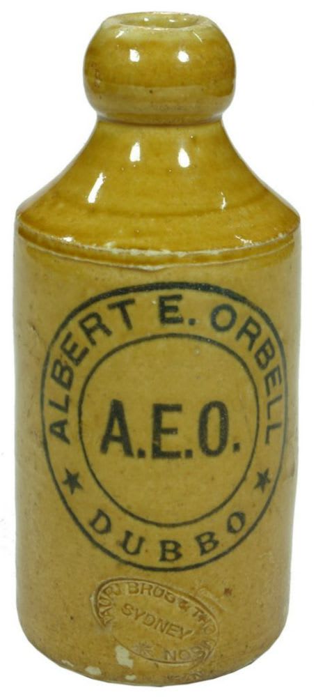 Albert Orbell Dubbo Stoneware Ginger Beer Bottle