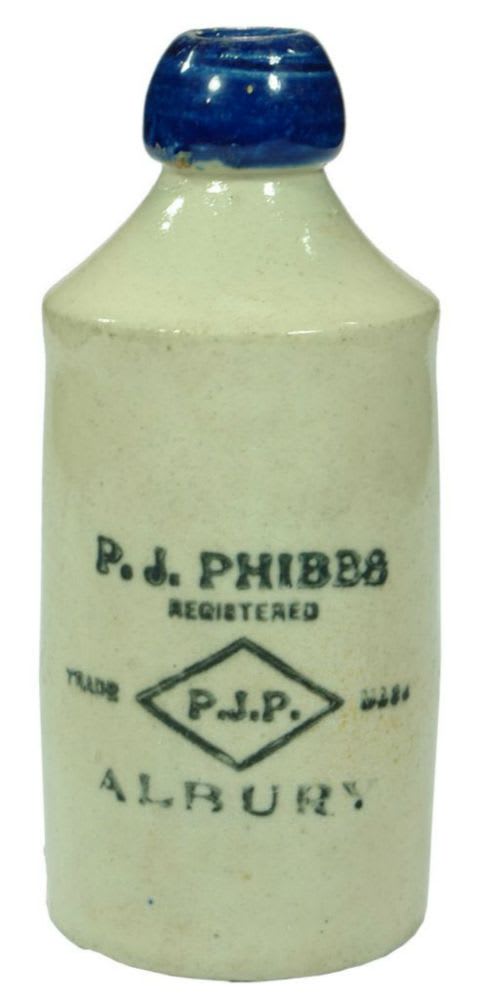 Phibbs Albury Diamond Stoneware Ginger Beer Bottle
