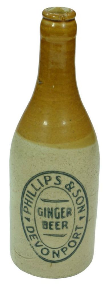 Phillips Ginger Beer Devonport Crown Seal Bottle