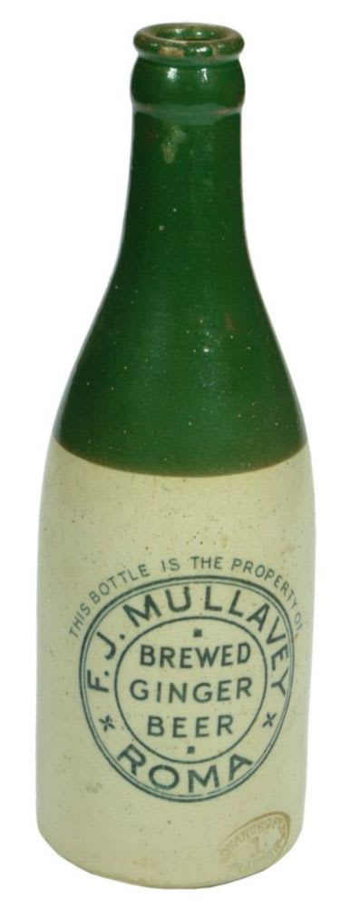 Mullavey Brewed Ginger Beer Roma Green top Bottle