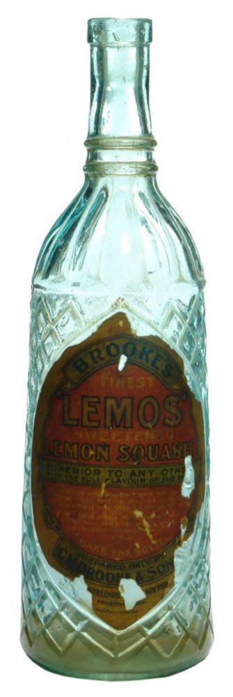Brooke's Lemos Squash Melbourne Cordial Bottle