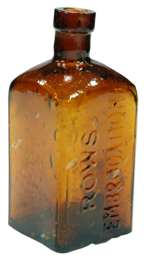 Rows Embrocation Amber Glass Cure Bottle
