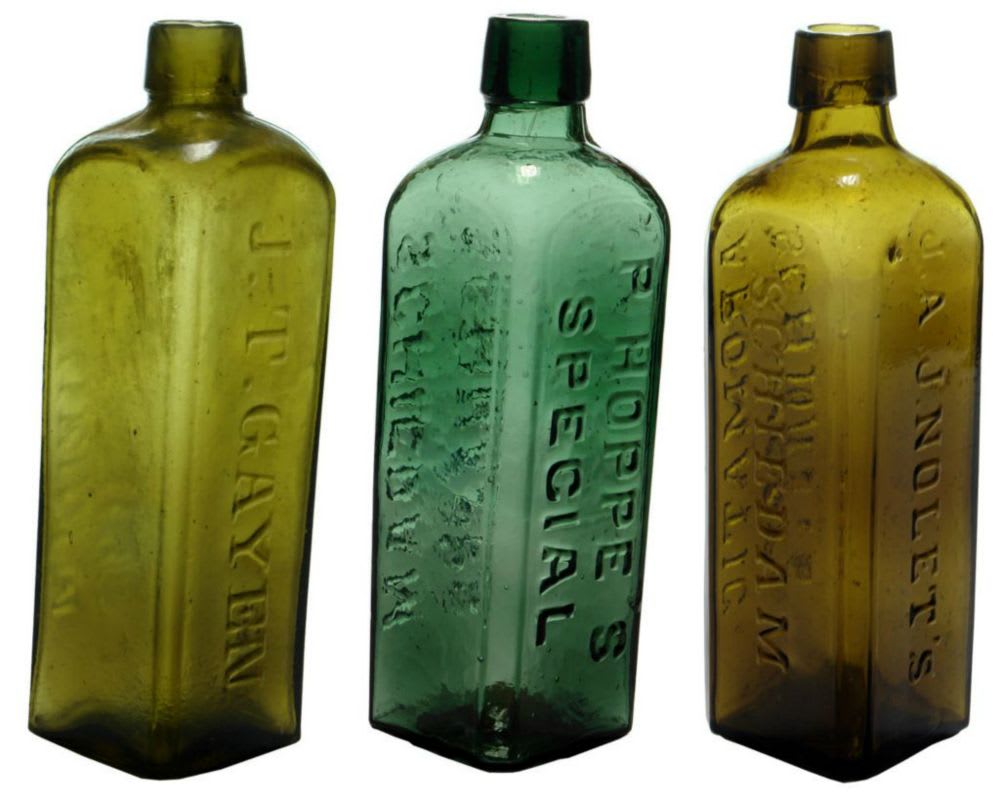 Collection Antique Schiedam Aromatic Schnapps Bottles