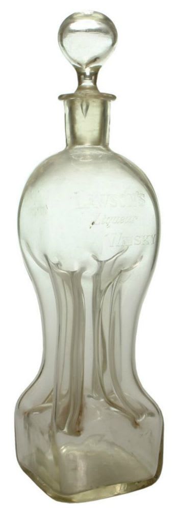 Lawson's Liqueur Whisky Etched Pinch Waisted Decanter