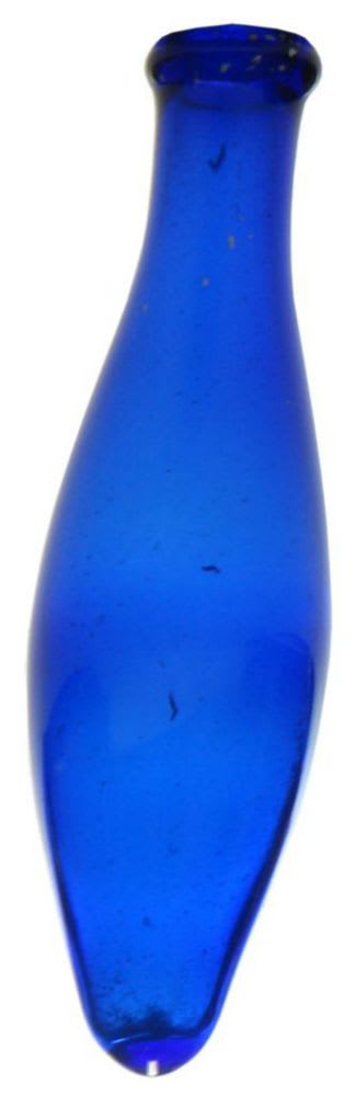 Cobalt Blue Tiny Sample Miniature Torpedo Bottle