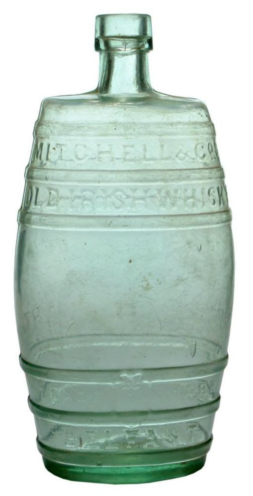 Mitchell Old Irish Whisky Balfast Barrel Bottle