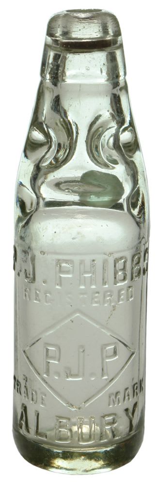 Phibbs Albury Clear Glass Codd Bottle