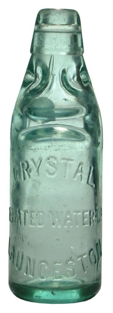 Crystal Aerated Water Launceston Codd Bottle