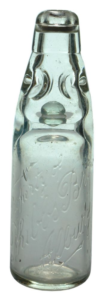 Phibbs Albury Script Clear Glass Codd Bottle