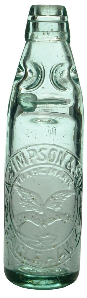 Simpson Eaglehawk Antique Codd Marble Bottle