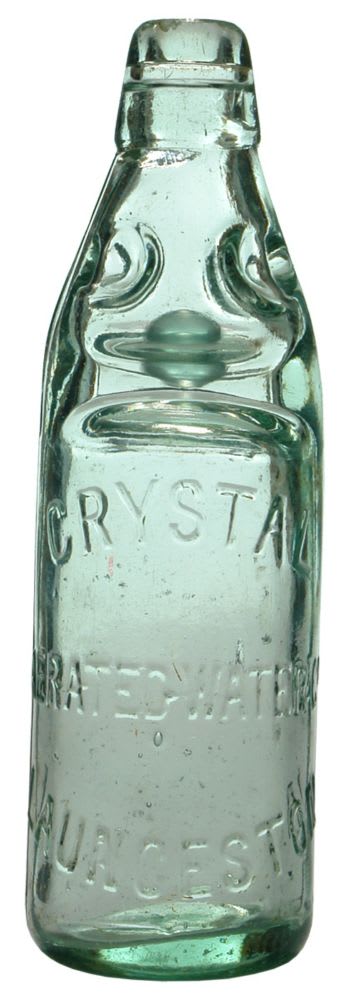 Crystal Aerated Water Launceston Codd Bottle