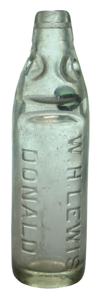 Lewis Donald Antique Codd Marble Bottle