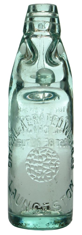 Crystal Aerated Water Launceston Niagara Codd Bottle