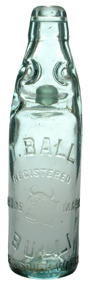 Ball Bulli Bulls Head Codd Marble Bottle