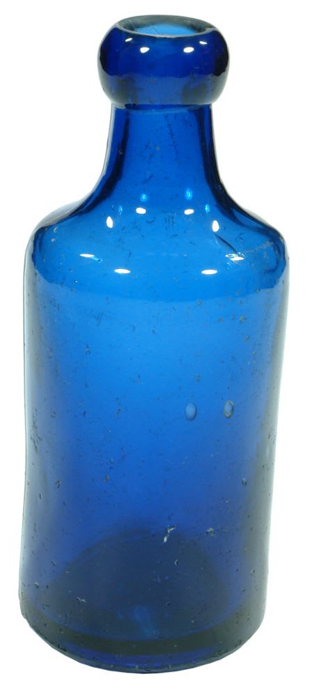 Cobalt Blue Dump Cork Top Bottle